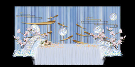 水墨新中国风婚礼设计背景