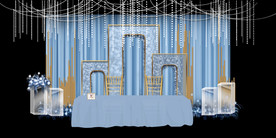 水墨新中国风婚礼设计背景