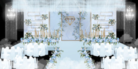 水墨新中国风婚礼设计背景