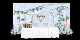 水墨新中国风婚礼设计背景