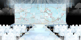 水墨新中国风婚礼设计背景