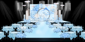 水墨新中国风婚礼设计背景