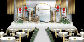 水墨新中国风婚礼设计背景