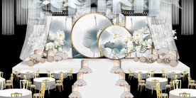 水墨新中国风婚礼设计背景