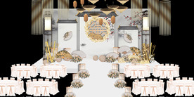 水墨新中国风婚礼设计背景