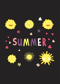 小清新涂鸦卡通插画