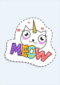 小清新涂鸦卡通插画