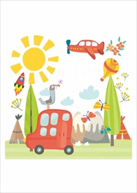 小清新涂鸦卡通插画