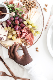 高级西餐厅西式水果沙拉摆盘桌布