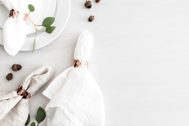 高级西餐厅西式摆盘桌布