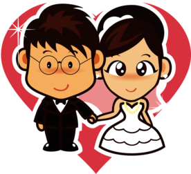 卡通情侣 情侣 情侣卡通插画