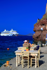 希腊圣托里尼菲拉小镇