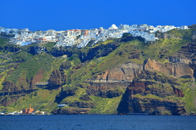 希腊圣托里尼菲拉小镇