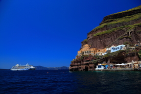 希腊圣托里尼菲拉小镇