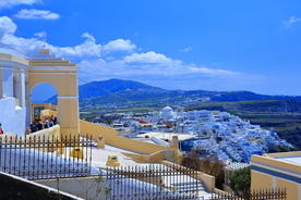 希腊圣托里尼菲拉小镇