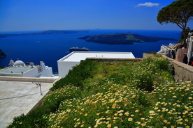 希腊圣托里尼菲拉小镇