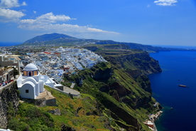 希腊圣托里尼菲拉小镇