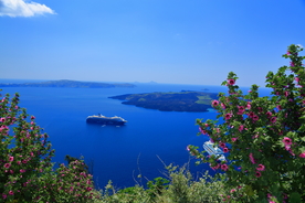 希腊圣托里尼菲拉小镇