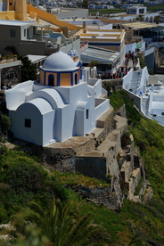 希腊圣托里尼菲拉小镇