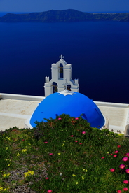 希腊圣托里菲拉小镇