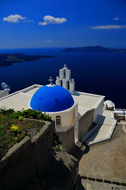 希腊圣托里菲拉小镇