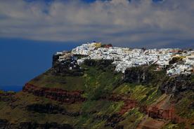希腊圣托里菲拉小镇