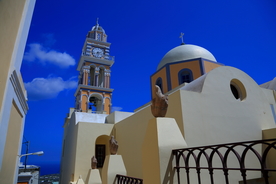 希腊圣托里菲拉小镇