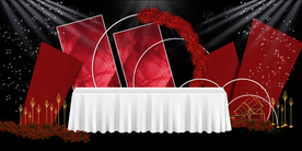 红色婚礼设计背景图片