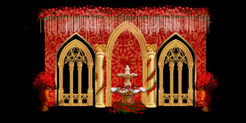 红色婚礼设计背景图片