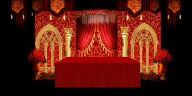 红色婚礼设计背景图片