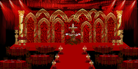 红色婚礼设计背景图片