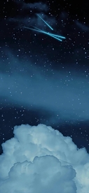 流星云朵手机高清壁纸