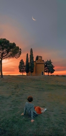 夜空月亮手机高清壁纸