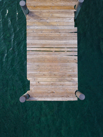 海上木栈道木板背景素材