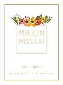 香槟色迎宾水牌