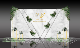 大理石婚礼迎宾区