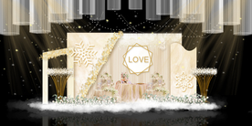 香槟色婚礼背景设计背景