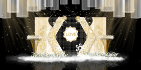 香槟色婚礼背景设计背景