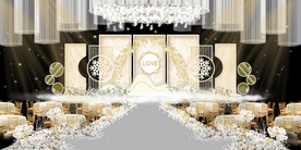 香槟色婚礼背景设计背景