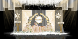 香槟色婚礼背景设计背景