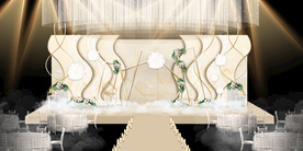 香槟色婚礼背景设计背景