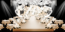 香槟色婚礼背景设计背景