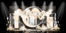 香槟色婚礼背景设计背景