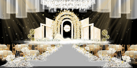 香槟色婚礼背景设计背景