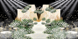 香槟色婚礼背景设计背景