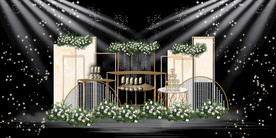 香槟色婚礼背景设计背景