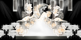 香槟色婚礼背景设计背景