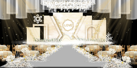 香槟色婚礼背景设计背景