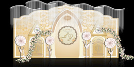 香槟色婚礼背景设计背景