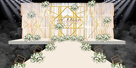 香槟色婚礼背景设计背景